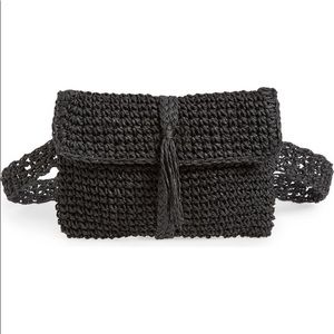 L*Space Natural Debbie Straw Belt Bag